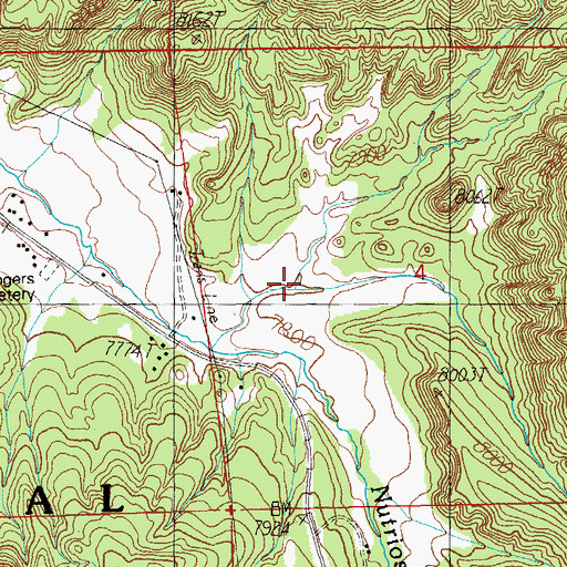 Topographic Map of Hulsey Creek, AZ