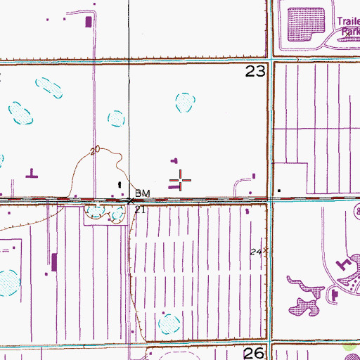 Topographic Map of Glades Day School, FL