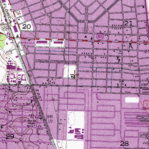 Topographic Map of Marian School for Exceptional Children, FL