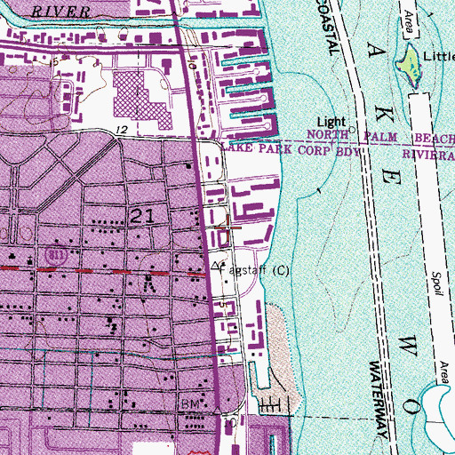 Topographic Map of Faith Lutheran Christian Day School, FL
