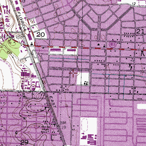 Topographic Map of Driftwood Academy, FL