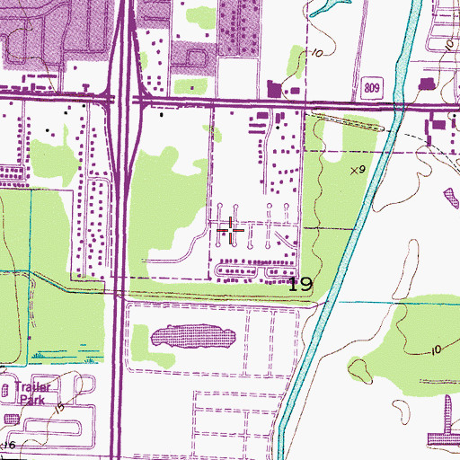 Topographic Map of Boynton Beach Development Center, FL