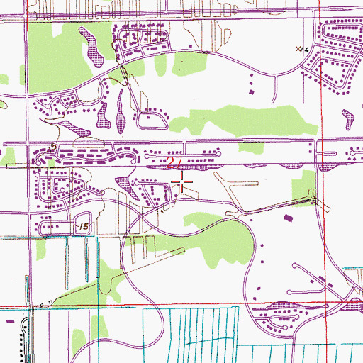 Topographic Map of Palm Beach Christian Schools, FL
