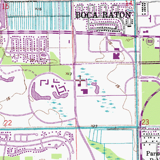 Topographic Map of Berean Christian School, FL