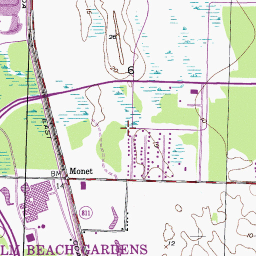 Topographic Map of Saint Clares, FL