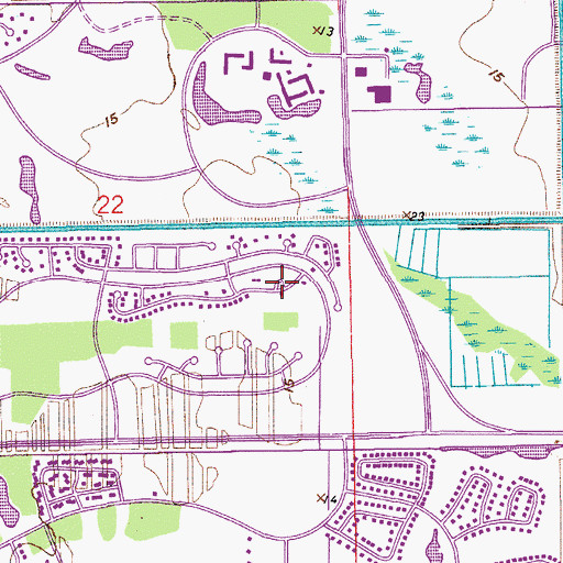 Topographic Map of Boca Palm Day School, FL