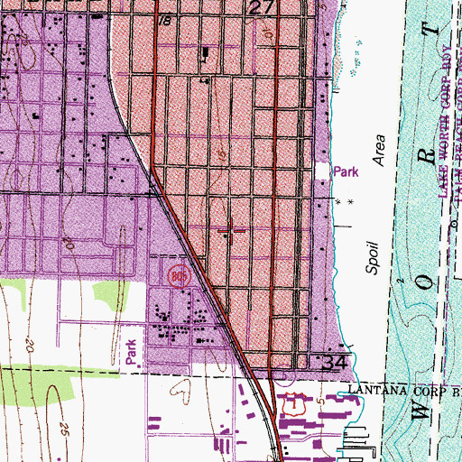 Topographic Map of Holiday Day School, FL