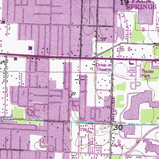 Topographic Map of Bak Academy, FL
