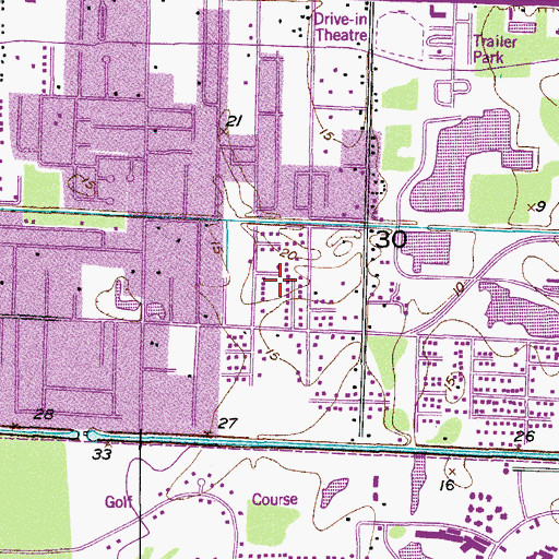 Topographic Map of A Little Dude Ranch, FL