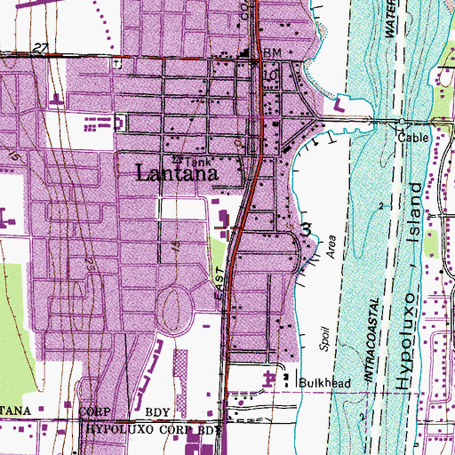 Topographic Map of South Palm Academy, FL