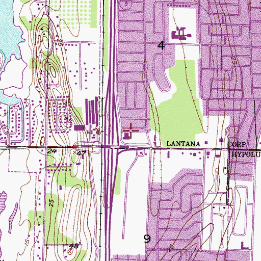 Topographic Map of A Little Dude Ranch, FL
