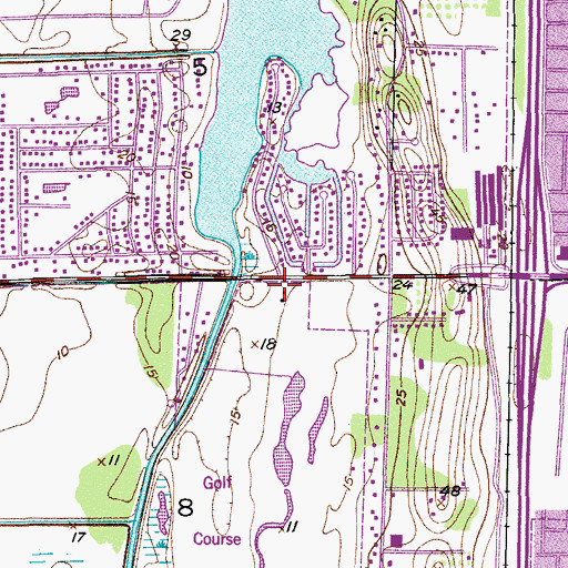 Topographic Map of A Little Dude Ranch, FL