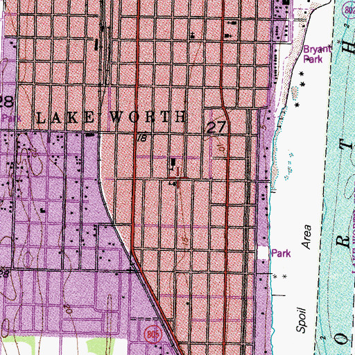 Topographic Map of A Little Dude Ranch, FL