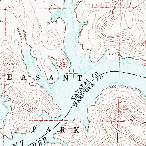 Topographic Map of Humbug Creek, AZ