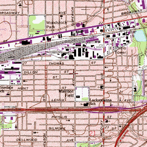 Topographic Map of The Church of the Epiphany, FL