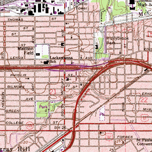 Topographic Map of Bethel Missionary Baptist Church, FL