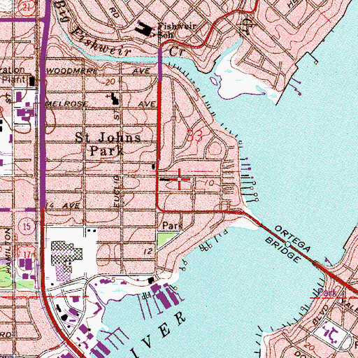 Topographic Map of Regency Assembly of God Church, FL