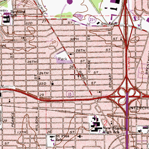 Topographic Map of Saint Josephs Catholic Church, FL