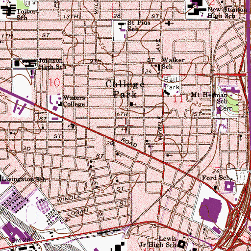 Topographic Map of Prince of Peace Catholic Church, FL
