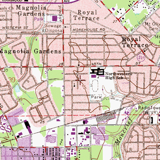 Topographic Map of Immaculate Conception Catholic Church, FL