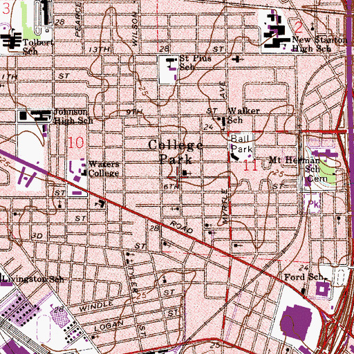 Topographic Map of Macedonia Baptist Church, FL