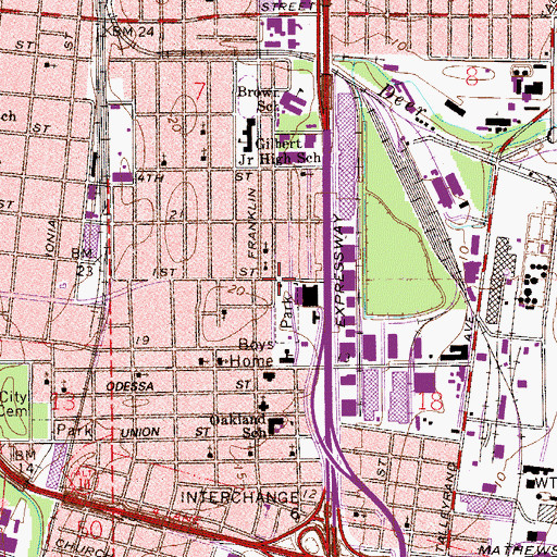Topographic Map of Victory Baptist Church, FL
