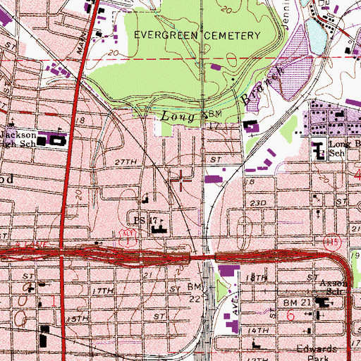 Topographic Map of All People Church of God in Christ, FL