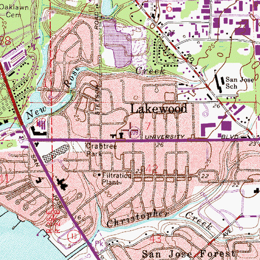 Topographic Map of Trinity Baptist Church, FL