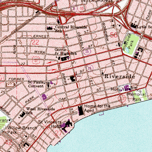 Topographic Map of Grace Baptist Church, FL
