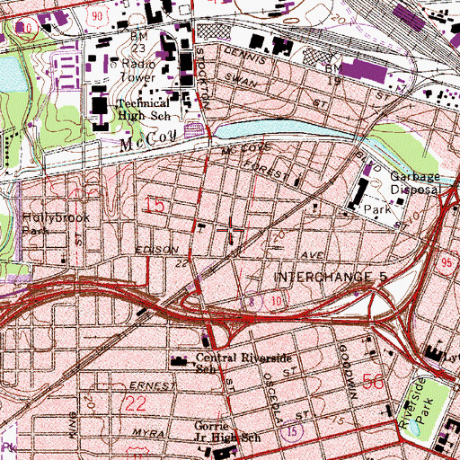 Topographic Map of Faith Baptist Church, FL