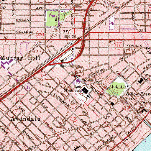 Topographic Map of Zion Hope Baptist Church, FL