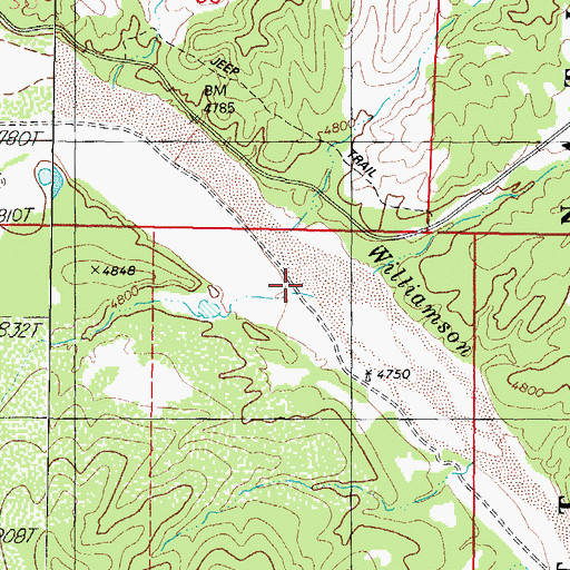 Topographic Map of Humphrey Wash, AZ