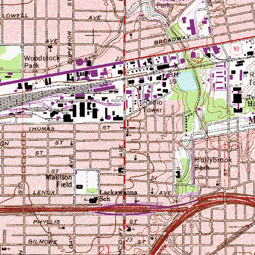 Topographic Map of Shiloh Metropolitan Baptist Church, FL