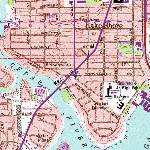 Topographic Map of Saint Paul Baptist Church, FL