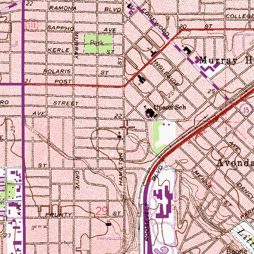 Topographic Map of Saint Nicholas Bethel Baptist Church, FL