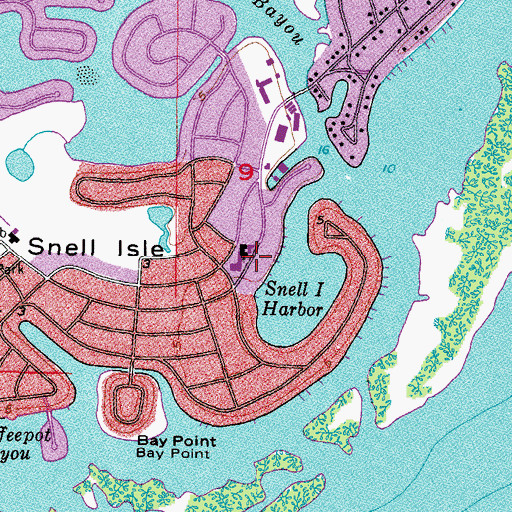 Topographic Map of Saint Thomas Episcopal Church, FL