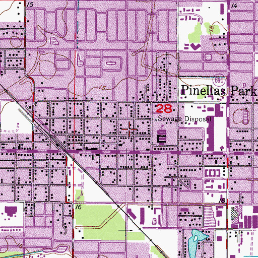 Topographic Map of Church of Christ, FL