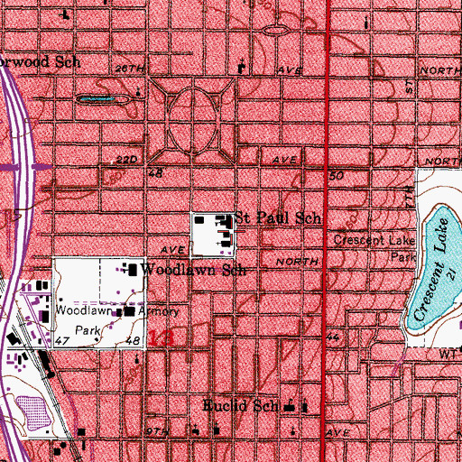 Topographic Map of Saint Pauls Reformed Episcopal Church, FL