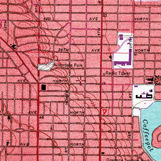Topographic Map of Foorsquare Gospel Church, FL