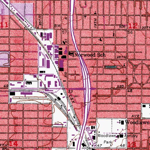 Topographic Map of Garden of Peace Church, FL