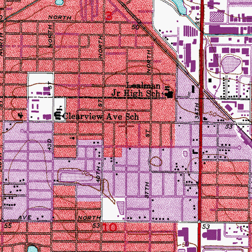 Topographic Map of Clearview Baptist Church, FL