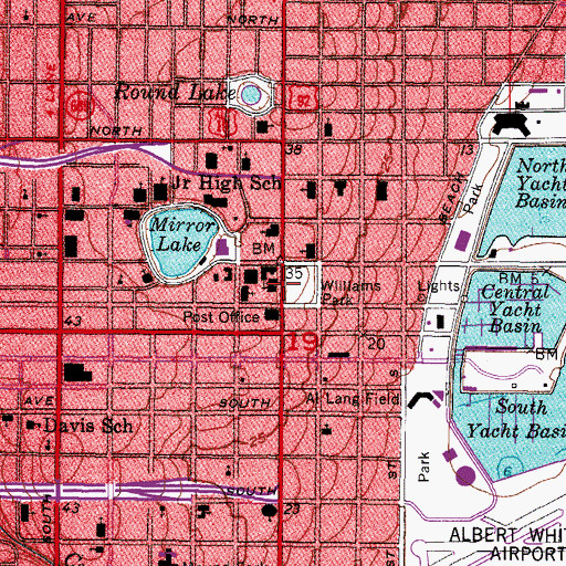 Topographic Map of Fifth Avenue Baptist Church, FL