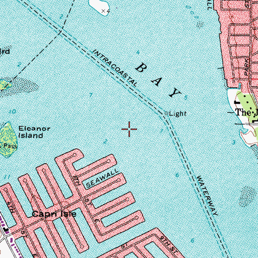 Topographic Map of First Baptist Church, FL