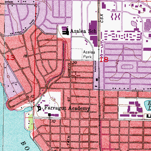 Topographic Map of Friendship Baptist Church, FL