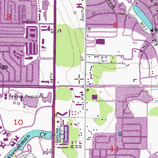 Topographic Map of Maximo Heights Baptist Church, FL