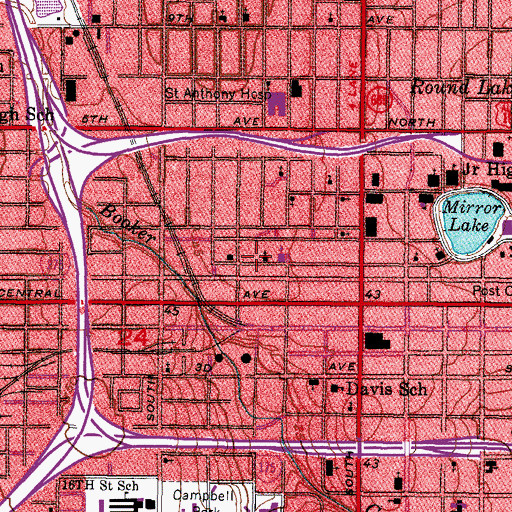 Topographic Map of Unitarian Universalist Church of Saint Petersburg, FL