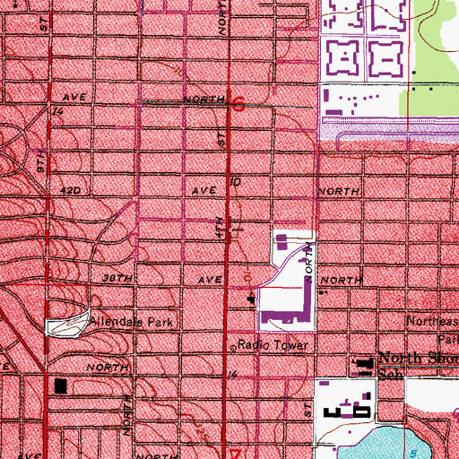 Topographic Map of Liberty Baptist Church, FL