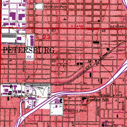 Topographic Map of Maranatha Baptist Church, FL