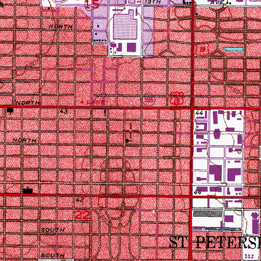 Topographic Map of Northside Baptist Church, FL