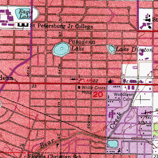 Topographic Map of Azalea Baptist Church, FL